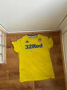 LEEDS UNITED 2016-2017 AWAY FOOTBALL SHIRT SOCCER JERSEY KAPPA sz XL YELLOW - Picture 1 of 11