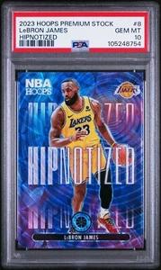 2023 HOOPS PREMIUM STOCK LEBRON JAMES HIPNOTIZED #8 PSA 10 GEM MINT LAKERS - Bild 1 von 2