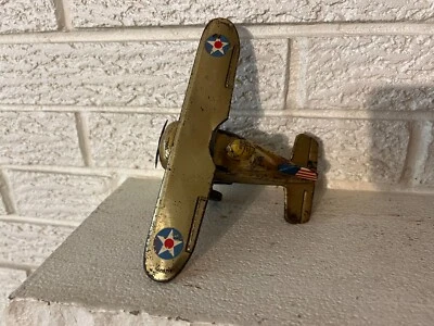 AVIÓN ROLL OVER VINTAGE LOUIS MARX HOJALATA CUERDA BUCLE. Foto 1 de 4