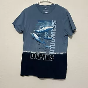 Sea World Vintage Krawatte Farbstoff Grafik Herren Größe Medium Farbe Blau - Bild 1 von 4