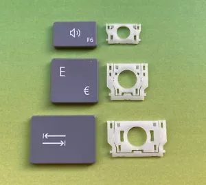 Ersatz-Taste / Tasten / Tastenkappe Microsoft Surface Laptop 1 & 2 Tastatur Grau - Bild 1 von 165