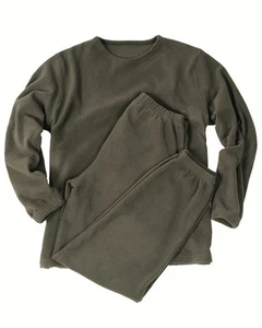 Ropa interior Thermo Fleece cuello redondo oliva, parte superior + parte inferior -NUEVA- - Imagen 1 de 1