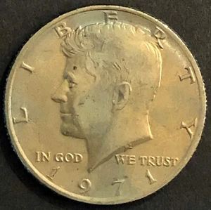 Medio dólar Kennedy Eagle 1971-P trasero - MS BU - TONIFICADO - GRAN DETALLE - 1 - Imagen 1 de 2