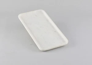 Rectangle Shape White Marble Tray for Dining Table Decoration and Gift - Picture 1 of 6
