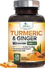 Turmeric Curcumin with Ginger - 95% Curcuminoids 2600mg Max potency w BioPerine