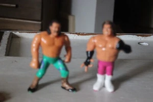 (2) 1990 WWF Hasbro Action Figures Jake Roberts Brutus Beefcake Titan Sports WWE - Picture 1 of 4