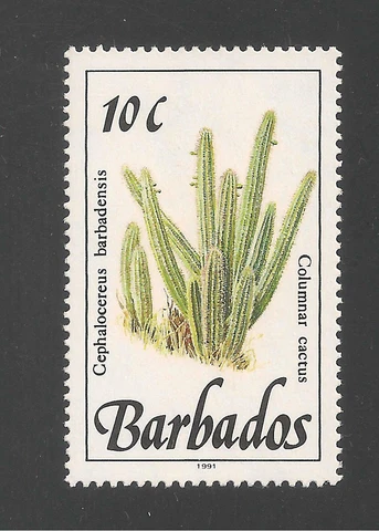 Barbados #755a VF MNH - 1991 10c Columnar Cactus - Wild Plant Cover