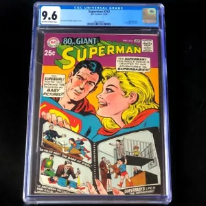 Superman #212 (DC 1968) 💥 CGC 9.6 💥 ONLY 3 HIGHER! 80 PG GIANT - Superbabies - Picture 1 of 4