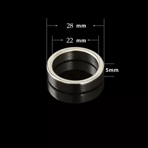 All'ingrosso foro 28 mm x 5 mm: magneti anello disco al neodimio terre rare forte 22 mm N50 - Foto 1 di 3