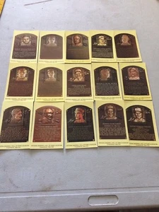 15 HALL OF FAME BASEBALL POSTKARTEN PLAKETTEN RUTH, CARLTON, BROCK, WAGNER, CAREW - Bild 1 von 11