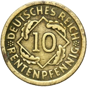 German Reich - Weimar Republic - J. 309 - Coin - 10 Rentenpfennig 1923 G - Picture 1 of 2