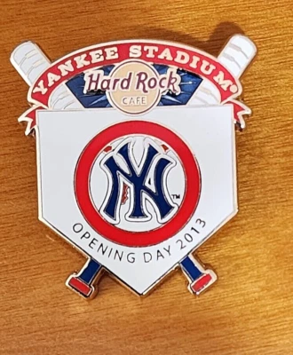 Hard Rock Cafe NY Yankee Stadium 2013 Opening Day Pin LE-600 MLB Baseball - Image 1 of 2