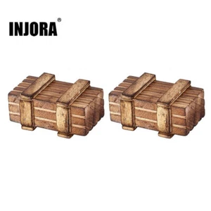 INJORA Wooden Box Decoration Accessory for 1/18 1/24 TRX4M SCX24 FCX24 Enduro24 - Picture 1 of 9