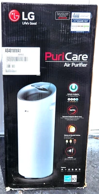 LG - PuriCare Tower Air Purifier AS401WWA1 - White - Image 1 of 4