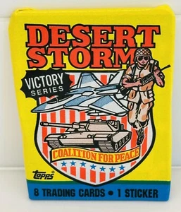 Desert Storm Victory Series Trading Cards Sealed Wax Pack Topps 1991 USA - Bild 1 von 4