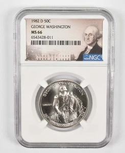 1982-D MS66 George Washington Commemorative Half Dollar NGC Special Label *4256 - Picture 1 of 5