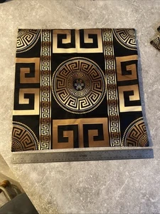 Set Of 2 Awesome Black Gold Geometric Design 18 X 18 Size - Pillow Case Only - Picture 1 of 3