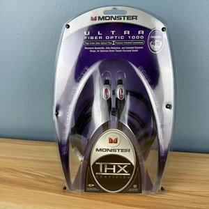 Monster Cable Ultra Fibra Óptica Oro 24k THX 1000 Componente Digital 4 Pies NUEVO - Imagen 1 de 6
