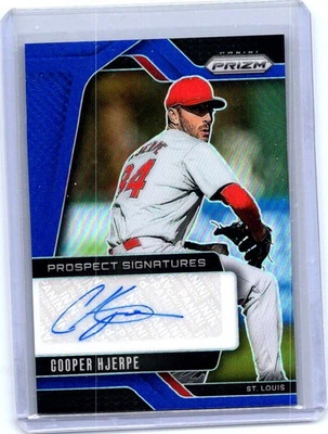 2025 Panini Prizm #PS-CH Cooper Hjerpe Prospect Signatures Blue Prizms #/49 - Image 1 of 2