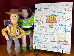 Toy Story 2 Script Replica - Signed - Autograph Reprints- Woody & Buzz Lightyear - Picture 1 of 9