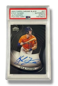 Topps 2022 cromo negro Kyle Tucker Astros auténtico en tarjeta automática PSA 9 Pop 1 ¡Raro! - Imagen 1 de 3