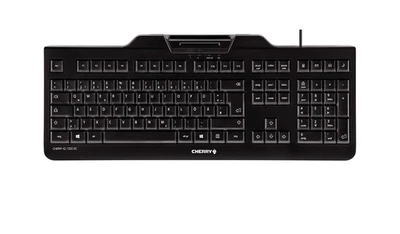 CHERRY KC 1000 SC Security Keyboard with Integrated Smart Card Terminal - Black  - Image 1 of 4