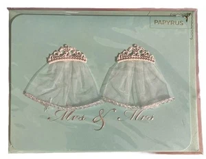 Papyrus Wedding Mrs And Mrs. Her And Her New Card Beautifully Embellished- RARE - Picture 1 of 9