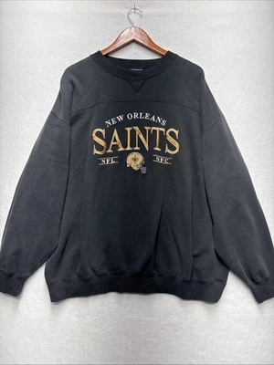 Vintage New Orleans Saints Lee Sport Mens Sweatshirt Size XXL Black Crewneck NFL - Image 1 of 4