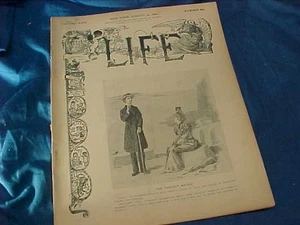 Aug 30 1894 Issue LIFE MAGAZINE Victorian Lifestyle-POLITICAL -ILLUSTRATED etc - Picture 1 of 2