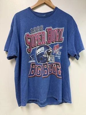 Camiseta tubular vintage 1986 '47 Brand New York Giants Super Bowl XXI 21 masculina GG - Imagem 1 de 3