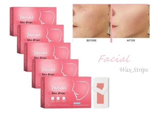 Facial Wax Strips - Hair Removal Wax Kit Facial Bikini Chest Body Arm Leg Back/ - Picture 1 of 17