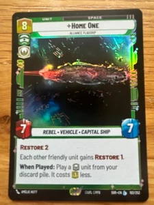 STAR WARS UNLIMITED TCG SPARK OF REBELLION: LEGENDARY FOIL CARD: HOME ONE - Picture 1 of 1