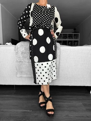 Vestido midi a lunares con cinturón y mangas largas para mujer talla 6 de Marc Jacob’s Foto 1 de 4