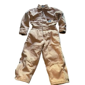 Polar King By Key Youth Kids Unisex Small Insulated Cotton Coveralls Brown - Picture 1 of 14