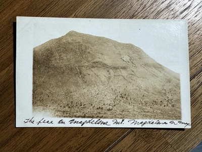 Original 1910's Real Photo POSTCARD MAGDALENA MOUNTAIN FACE NEW MEXICO - Image 1 of 2