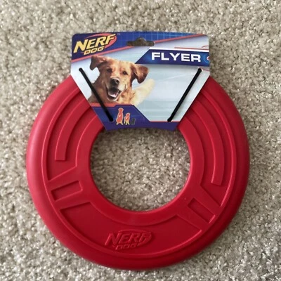 *RED* Nerf Dog Atomic Flyer Dog Toy Flying Disc | Lightweight | Durable | Floats - Image 1 of 2