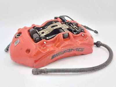 15-21 MERCEDES C63S AMG W205 FRONT RIGHT BRAKE CALIPER RED *CHIPS/PAINT PEELING* - Image 1 of 4