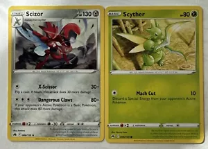 Scyther 006/159 Scizor 086/159 Rare Non Holo Crown Zenith Pokemon Card Evolution - Picture 1 of 1