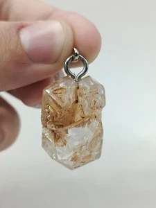 Natural Stone Raw Window Quartz Crystal Pendant Premium Quality From Balochistan - Picture 1 of 7