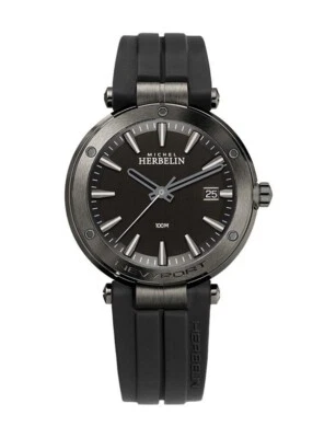 Michel Herbelin Newport 12288G33CA Mens Rubber Strap Blue Analog Dial Wristwatch - Image 1 of 2