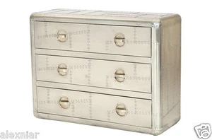 Aviator Aluminium Chest / Cabinet / 3 Drawer - Picture 1 of 6