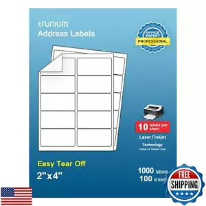 Lieferadressetiketten, 2" x 4" Adressetiketten für Laser- und Tintenstrahldrucker - Bild 1 von 5