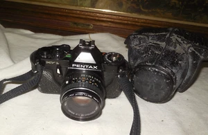 Pentax MV1 analoge Spiegelreflexkamera 35 mm schwarz mit SMC PENTAX-M 50 mm 1:2 Objektiv - Bild 1 von 5