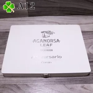 Caja de cigarros de madera Aganorsa Leaf Gran Toro Aniversario Corojo 10" x 7,25" x 1" A12 - Imagen 1 de 10