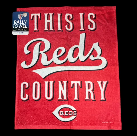 Cincinnati Reds Rally Towel 15x18 MLB Sports Fan This Is Reds Country Towel Cover