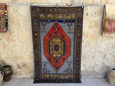 Vintage Turkish Handmade oushak rug