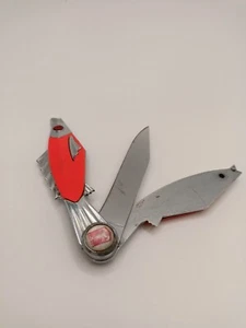 Soviet vintage pocket knife fish ussr orange - Picture 1 of 8
