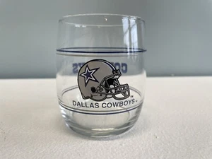 Vidrio de licor para bebida de 12 oz vintage de los años 80 de los Dallas Cowboys con casco logotipo transparente - Imagen 1 de 8