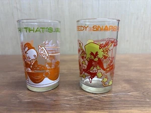 Vtg 1974 Warner Brothers Looney Tunes Welch's Jelly Drinking Glasses Lot of 2 - Picture 1 of 10
