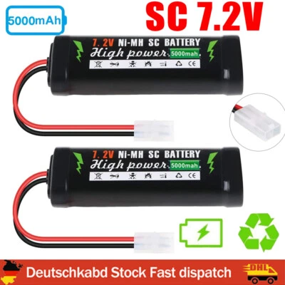 1/2 Stk 5000mAh 10C Wiederaufladbar Akku 7,2V Ni-MH Pack RC-Akku Tamiya Stecker - Bild 1 von 4